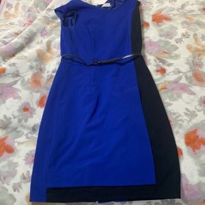 Calvin Klein blue and black dress